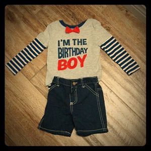 1st Birthday Boy Shirt 12-18M Koala Kids Shorts